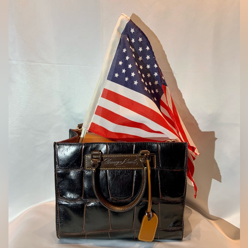 Dooney & Bourke "Janine" Satchel Dark Brown - Picture 12 of 14